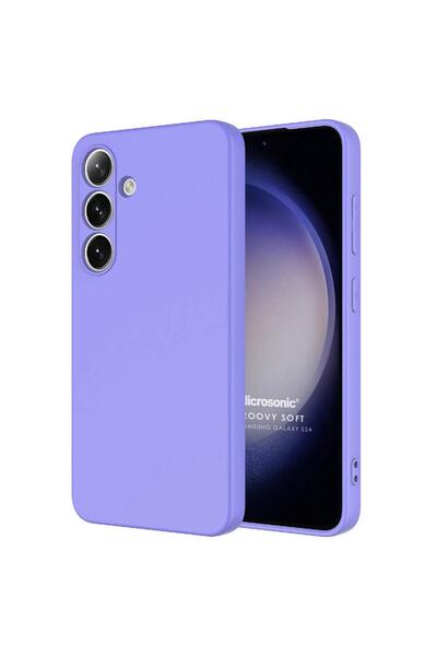 Microsonic Samsung Galaxy S24 Plus Kılıf Groovy Soft Lila
