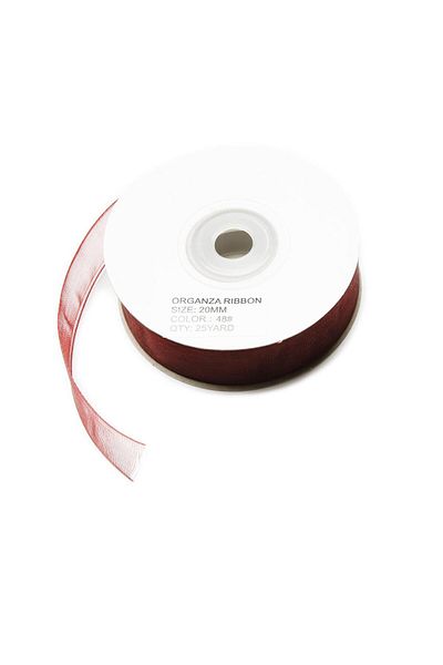 YENİ HEDİYELİK DÜNYAM Organza Ribbon 2cm-23mt-burgundy Model