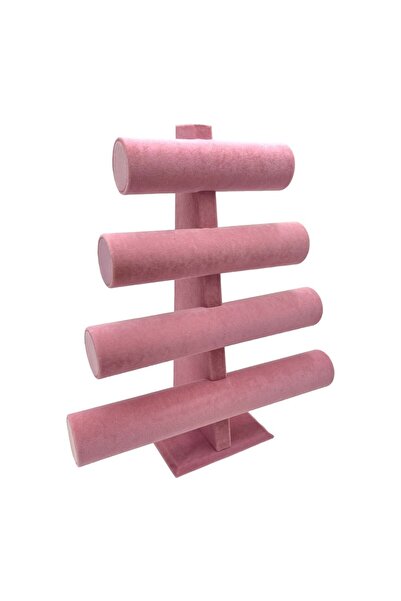 Genel Markalar Pembe Dörtlü Bileklik ve Saat Sergileme Standı, şık ve düzenli...