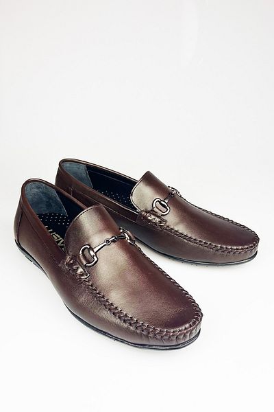 LUSIVE Ritchie Genuine Leather Brown Comfortable Men's Casual Loafer Shoes