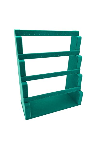 Zeyn Dekor Σκουλαρίκια Merdiven Stndı σε πράσινο χρώμα