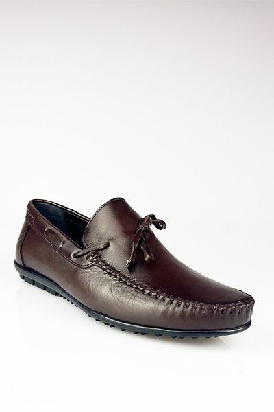 LUSIVE Regent Leather Brown Comfortable Men's Casual Loafer Shoes