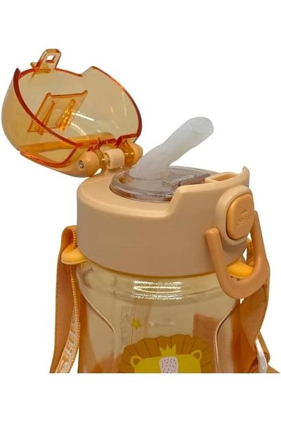 DILLER 400 ML Water Bottle with Straw/Hanger Orange DB007