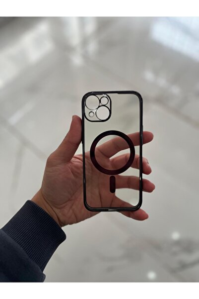 eaksesuarnet iPhone 13 Magsafe Lazer Silikon Renkli Şeritli Telefon Kılıfı Ka...