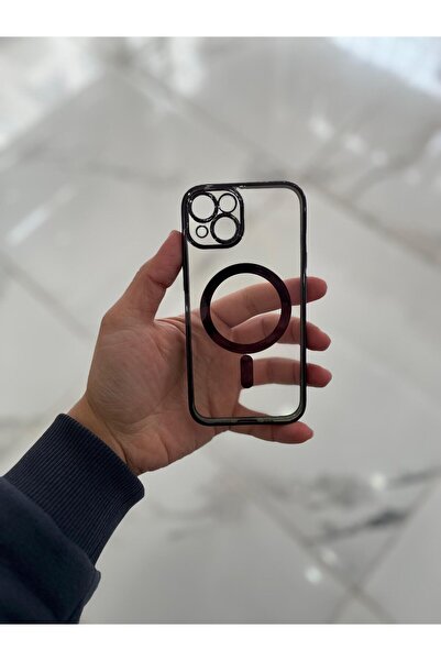 eaksesuarnet iPhone 14 Magsafe Lazer Silikon Renkli Şeritli Telefon Kılıfı Ka...