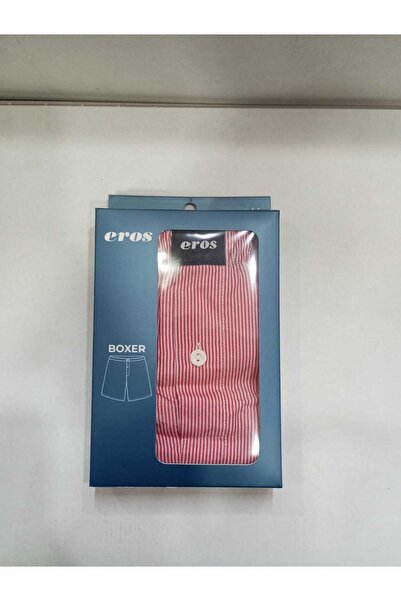 Eros POPLİN KUTULU ÖZEL ERKEK BOXER %25 PAMUK %75 POLYESTER