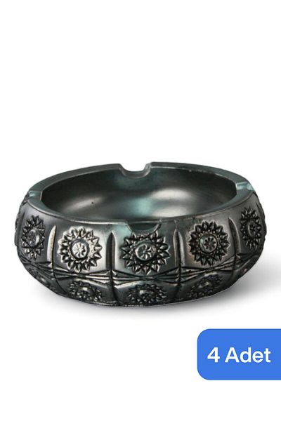 Evene Ashtray Silver Antique Ash Tray Decorative Ashtray 4 Pieces Model 4