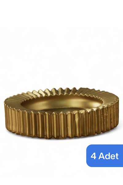 Evene Decorative Ashtray Gold Ash Tray - 4 Pieces Model 5