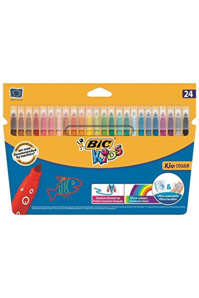Bic اقلام تلوين لباد للأطفال 24 لون 841800