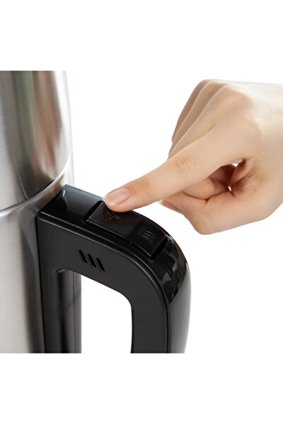 Karaca 2 in 1 Steel Family Size 2.75 lt Capacity Water Heater and Tea Maker Inox Black