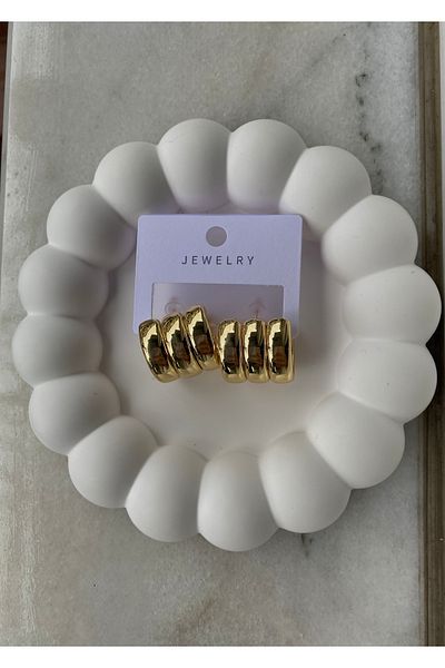 Shine Your Light Premium Set of 3 Curved Steel Earrings
