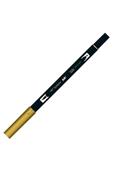Tombow AB-T ذهبي أصفر - قلم منقوش برسومات مزدوجة الأطراف 026