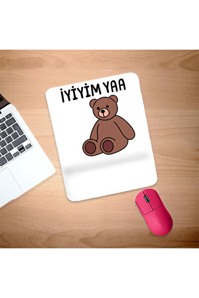 UcuruStore Ορθογώνια βάση ποντικιού με υποστήριξη καρπού, με την επιγραφή  "I...