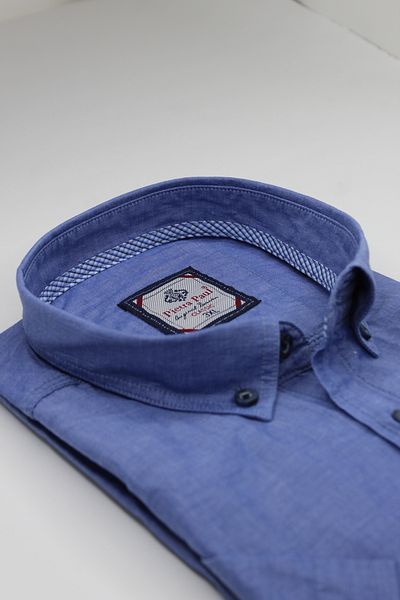 Pietra Paul Wide Fit Plain Pocket Cotton Men's Shirt