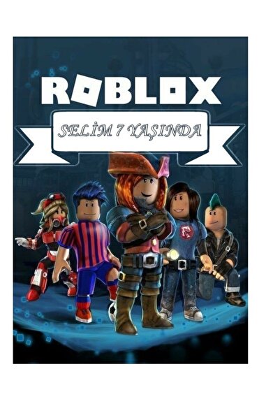 hediyehobihersey İsimli Roblox Yenilebilir Baskı, Pasta Süsü, Şekerli Kağıt K...