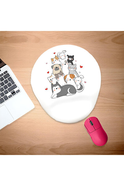 UcuruStore Cute Animals Design Οβάλ Μαξιλαράκι Ποντικιού με Στήριγμα Καρπού