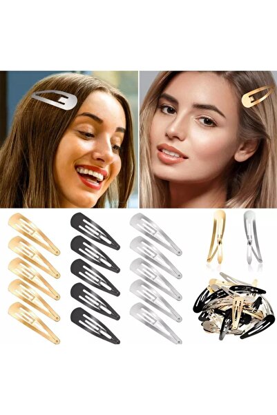 Monalisa Kadın Gold, Gümüş,mat Siyah 15 Adet( 5 Cm ) Çit Çit Toka Seti