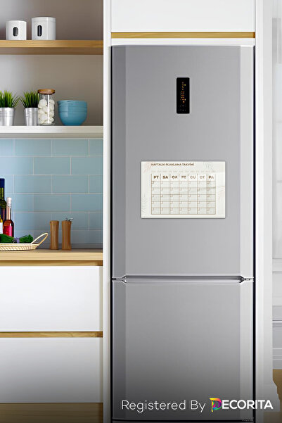 Decorita Cam Magnet | Buzdolabı Manyetik Planlayıcı | Haftalık Planlama Takvi...
