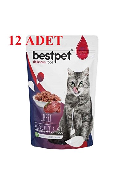 Bestpet Pouch Sığır Etli Yetişkin Kedi Konservesi 85gr X 12 ADET