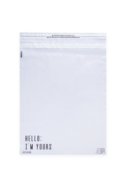 House Of Pack Buzlu Şeffaf Kargo Poşeti - 35x45 Cm - 'hello I'm Yours' Baskılı - 100 Adet