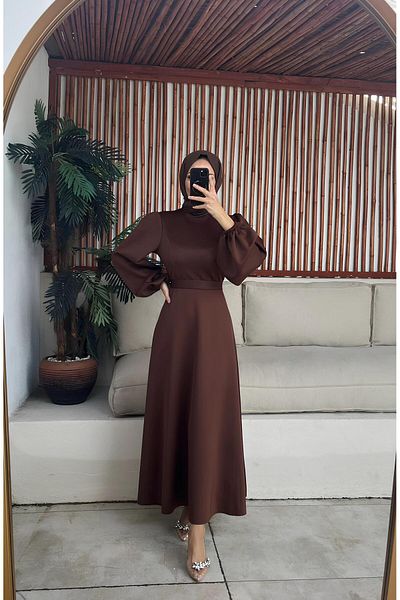 CYM Butik Crew Neck Skuba Hijab Dress