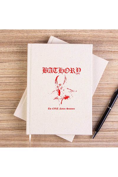 Z zepplin Caiet de pânză necăptușit Bathory Black Metal Red