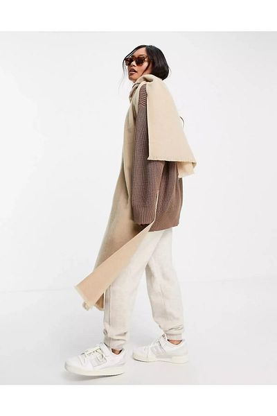 Wearflawless Unisex Απλό Χοντρό Μαλακό Μπεζ Φουλάρι