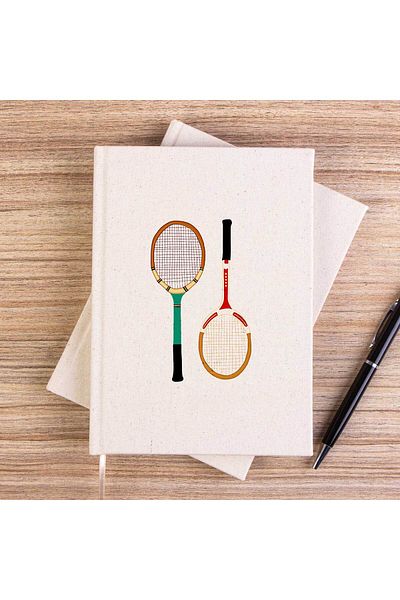 Z zepplin Rachete de tenis Caiet de pânză colorat fără linii