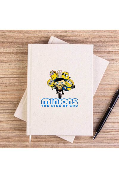 Z zepplin Minions Ride Bikes دفتر قماش غير مبطن