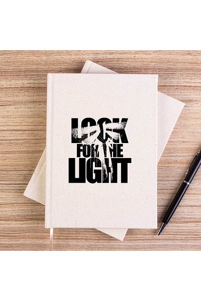 Z zepplin The Last Of Us Look for The Light Text دفتر قماش غير مبطن
