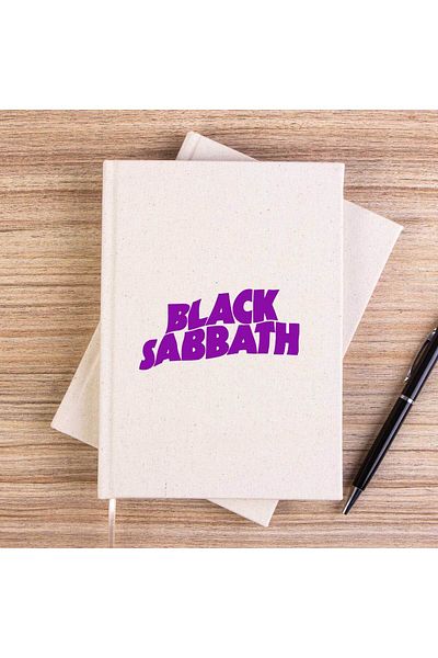 Z zepplin دفتر ملاحظات قماشي غير مبطن باللون الأرجواني من Black Sabbath