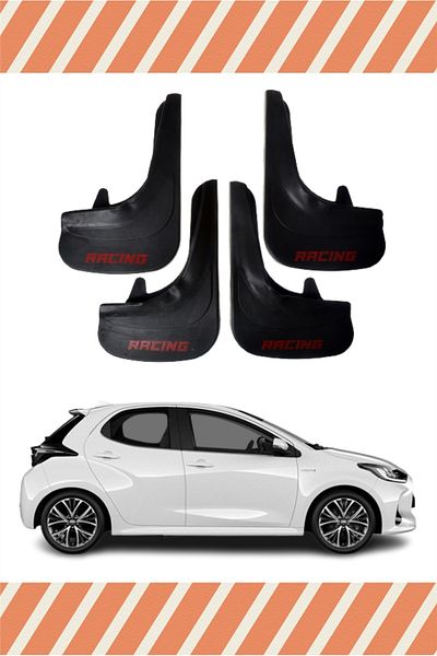 ALPAX OTOMOTİV Hg Toyota Yaris Racing Written 4-Piece Leggings Mudguard Mudguard