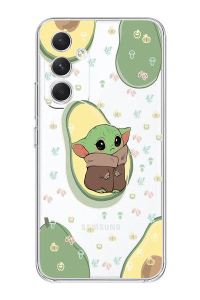 Magic Ring Samsung Galaxy S24 PLUS Uyumlu Baby Yoda Desenli Şeffaf Telefon Kı...