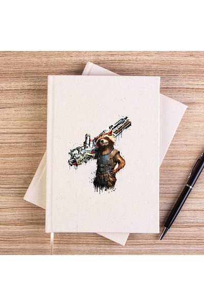 Z zepplin Caiet de pânză Rocket Raccoon Body fără linii