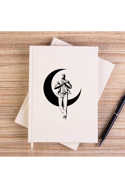Z zepplin دفتر ملاحظات قماشي غير مبطن بتصميم Moon Knight