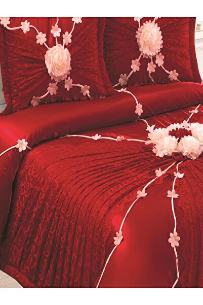 NASHOME TEKSTİL Yatak Örtüsü Takımı Çeyizlik 3 Parça