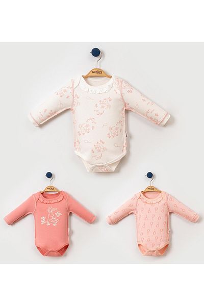 Necix's Wind Rose Baby Girl Badi 3 Pieces 0-3 Months