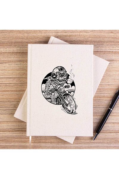 Z zepplin Caiet de pânză fără căptușeală Skull Smoker Rider