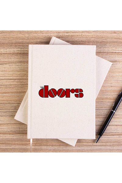 Z zepplin Caietul de pânză roșu fără căptușeală cu logo-ul The Doors