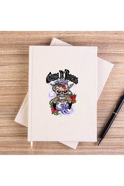 Z zepplin Caiet de pânză fără căptușeală Guns N Roses Skull and Gun