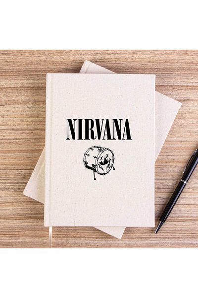 Z zepplin Caiet clasic de pânză fără căptușeală cu logo Nirvana