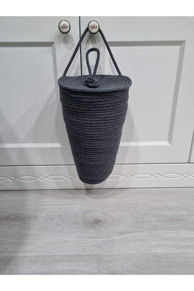 EGE ÖRGÜM Poşetlik Dekoratif Kapaklı Poşet Düzenleyici Organizer 30x20 cm