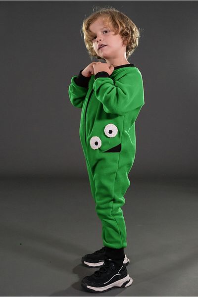 Baokids بذلة الصوف الأخضر مبتسم
