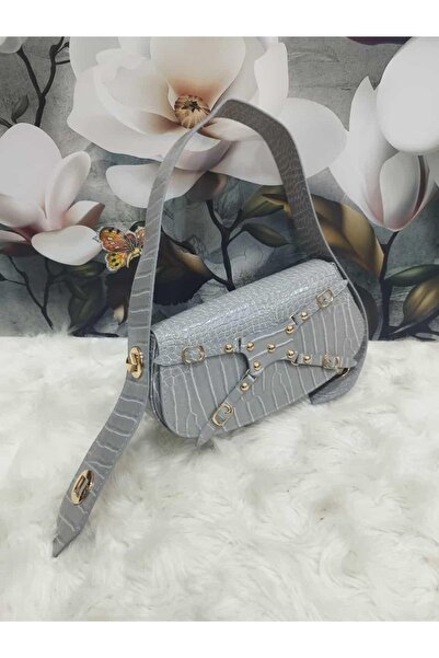 on star Kadın Krokodil Dokulu Ayarlanabilir Kilit Askılı El Ve Omuz Çantası