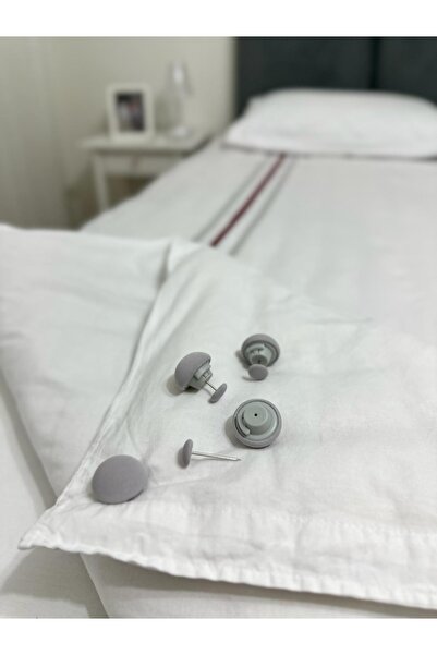 MİMOZA PARK Practical 12-Piece Mushroom Shaped Quilt Fixing Pin Button Clip Sheet Duvet Cover Fixer