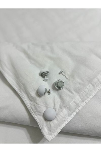KÜÇÜK EW Practical 12-Piece Mushroom Shaped Quilt Fixing Pin Button Clip Sheet Duvet Cover Fixer