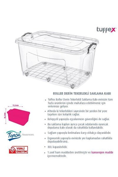Tuffex 80 Lt. Roller Tekerlekli Saklama Kabı