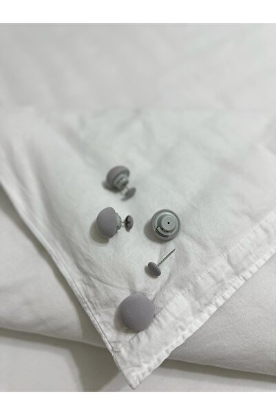 KÜÇÜK EW Practical 12-Piece Mushroom Shaped Quilt Fixing Pin Button Clip Sheet Duvet Cover Fixer