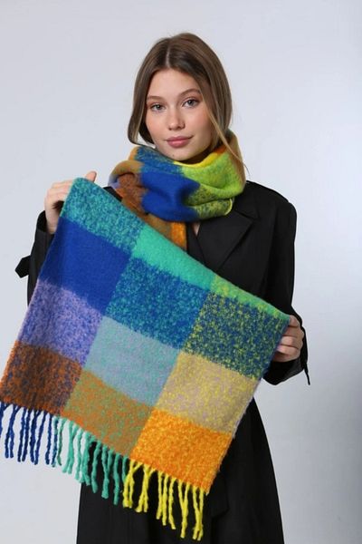 FRESCO SCARFS Σάλι ώμου με καρό μοτίβο με απαλή υφή