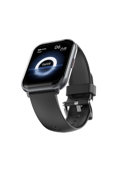 HiFuture Zone2 Bluetooth 5.2 Ip68 1.96 Inç Arama Özellikli Uyumlu Nabız Spor Takibi 50mm Akıllı Saat Siyah